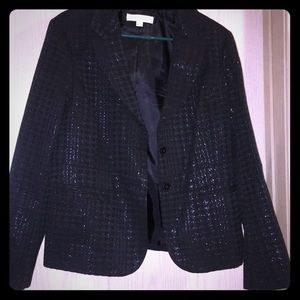 Black Printed Blazer
